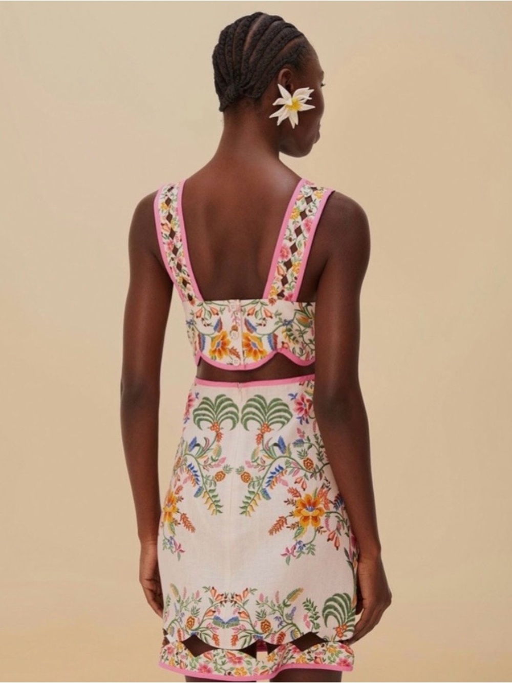 FARM Rio Delicate Forest Linen Mini Dress - Picture 3 of 6